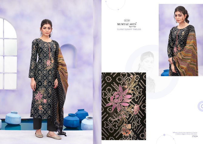 Mumtaz Ruhani Jam Satin Embroidery Dress Material Wholesale Shop In Surat
